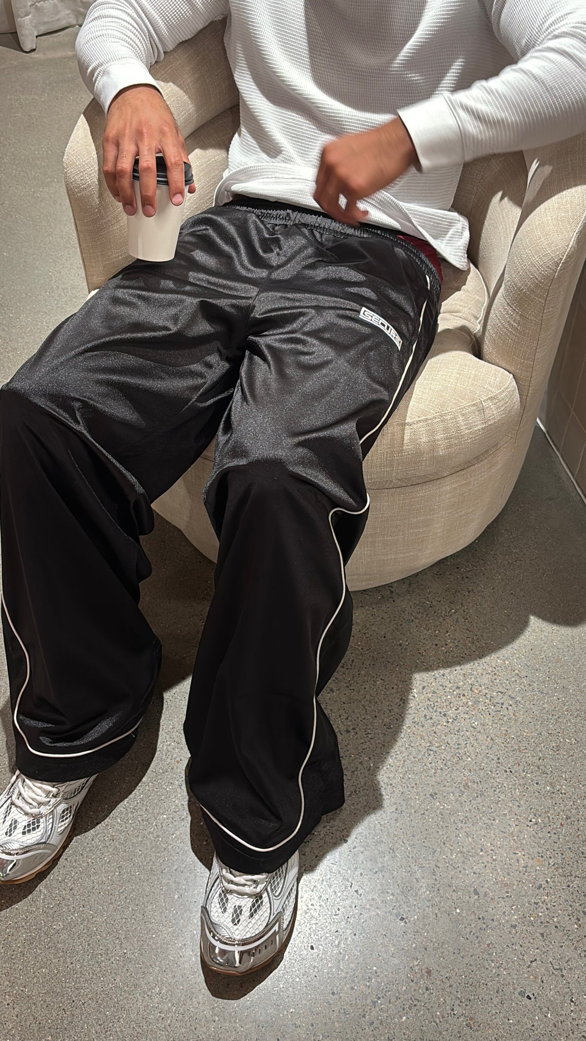 Platinum Black Essential Track Pants